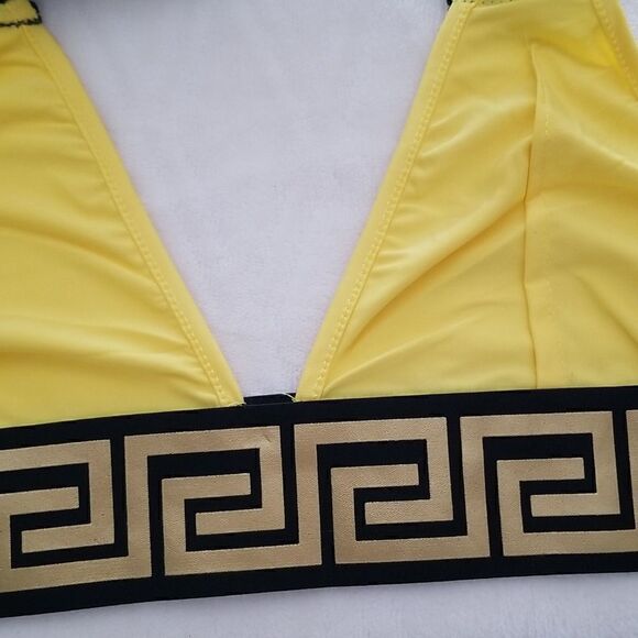 Sexy Yellow Printed  2pc Bikini size Large - Picture 6 of 10